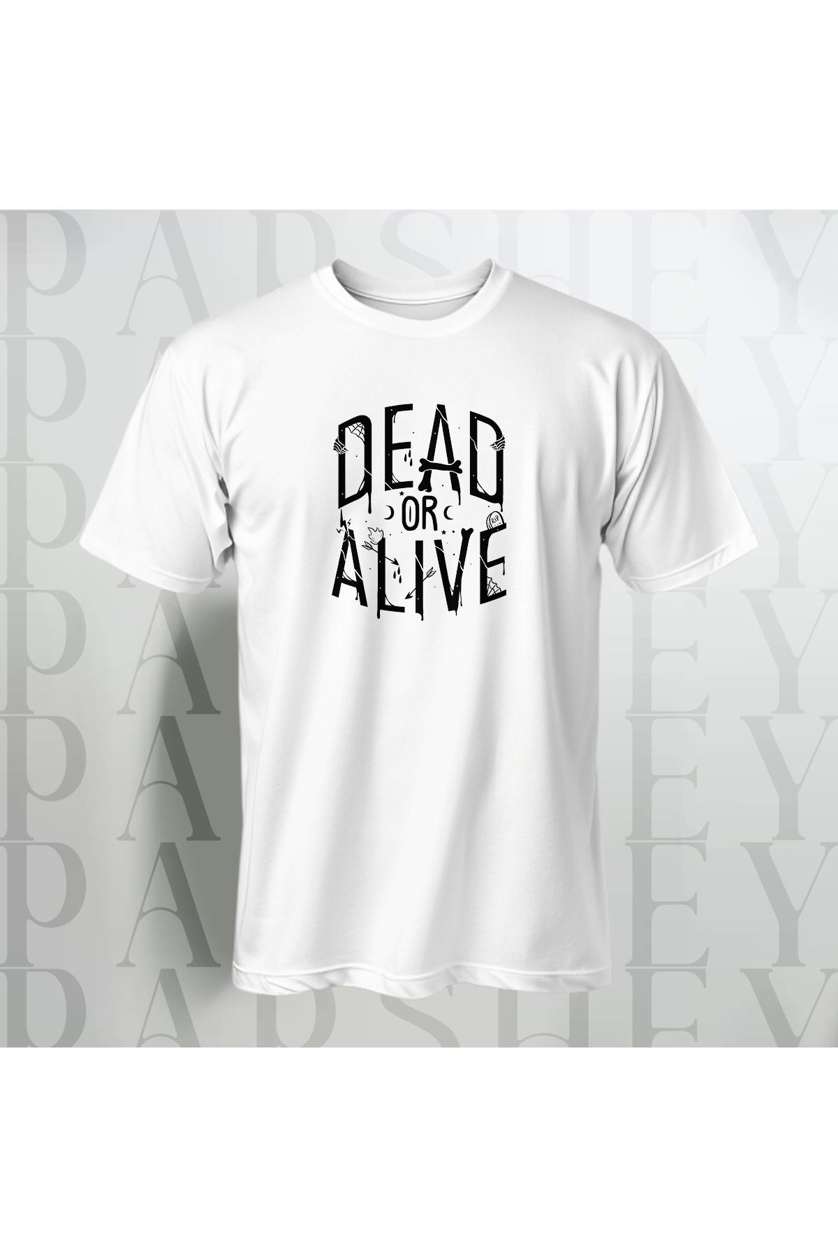 Dead or Alive Unisex Yarım Kollu Bisiklet Yaka %100 Pamuk Oversize T-shirt