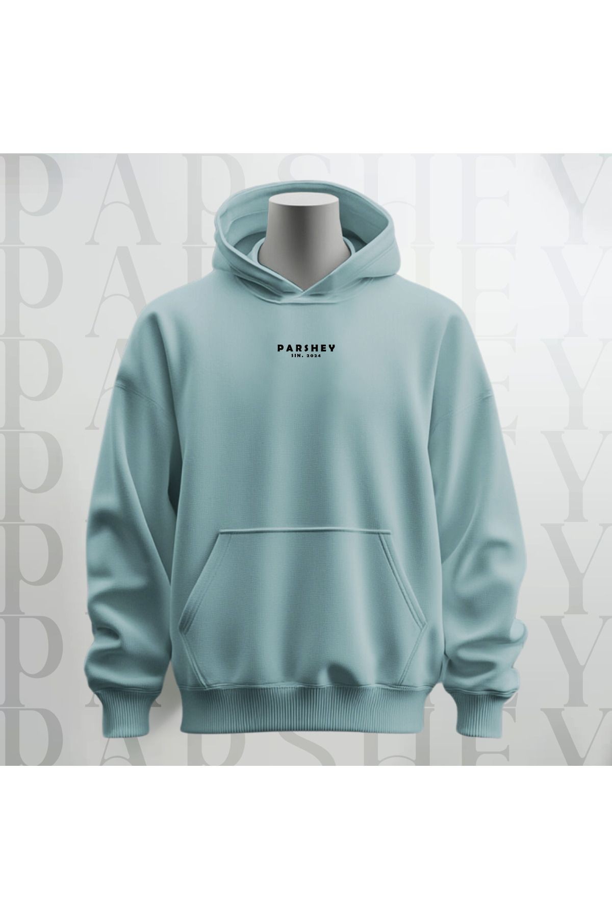 Love Your Self Sırt Baskılı Kapüşonlu Oversize Sweatshirt Hoodie Kalın Kumaş 3 İplik Şardonlu