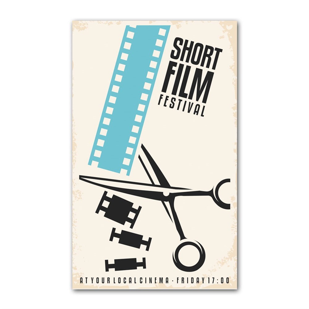 Short Film Festival Retro Kanvas Tablo