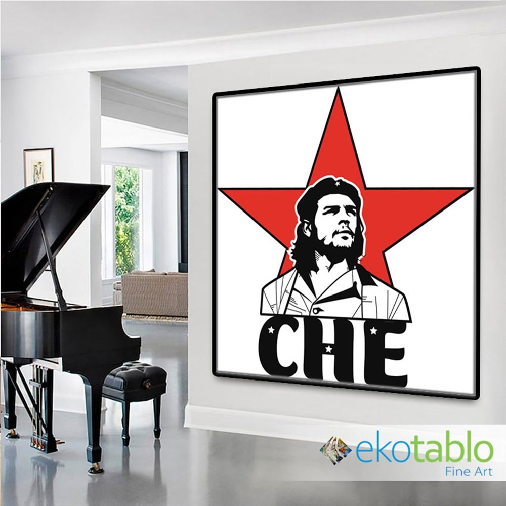 Yıldız Fonlu Che Guevara Kanvas Tablo