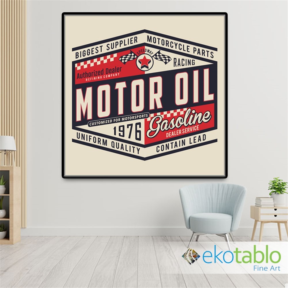 Motor Oil 1976 Kanvas Tablo
