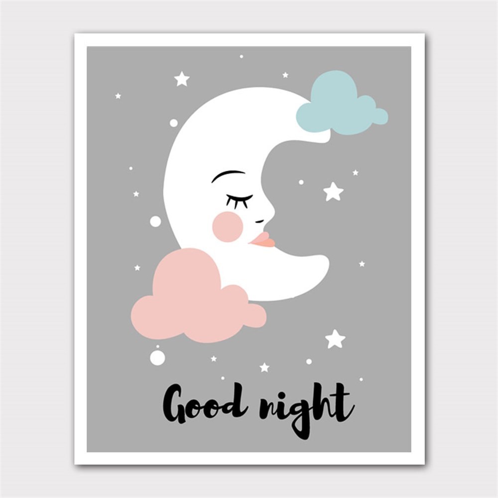 Good Night Moon Kanvas Tablo