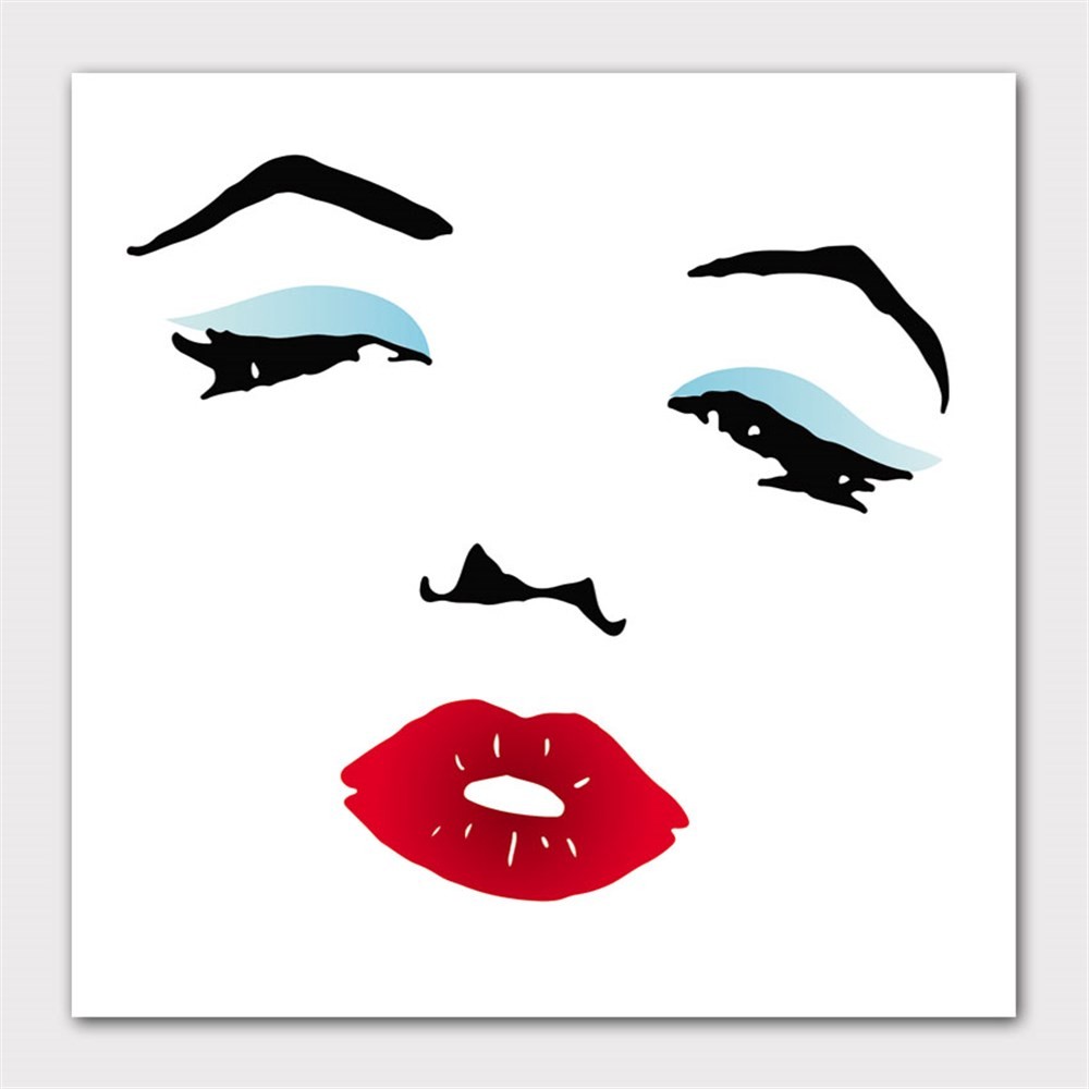 Marilyn Monroe Sticker Kanvas Tablo