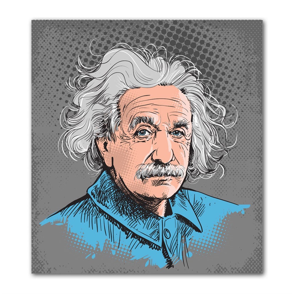 Grafik Çizim Einstein Kanvas Tablo
