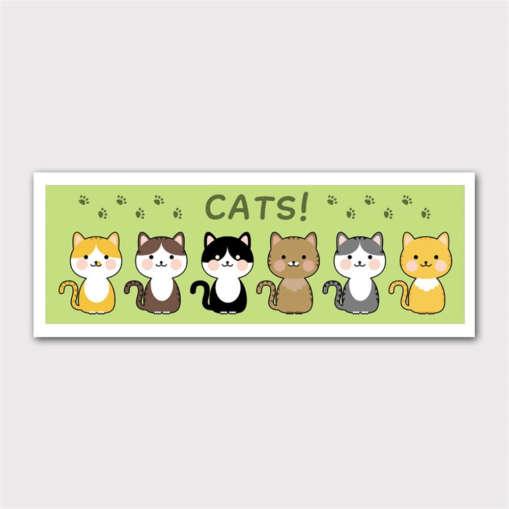 Renkli Cats Grubu Kanvas Tablo