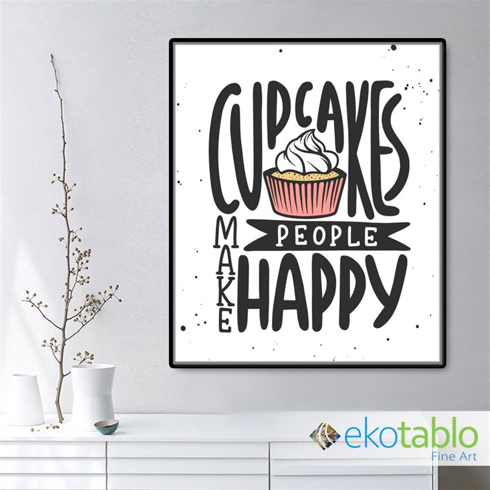 Cupcake İnsanı Mutlu Eder Kanvas Tablo main variant image