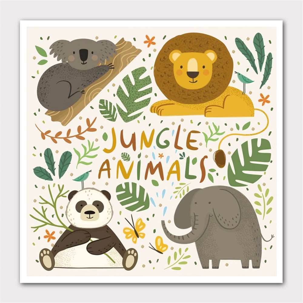 Jungle Animals Kanvas Tablo