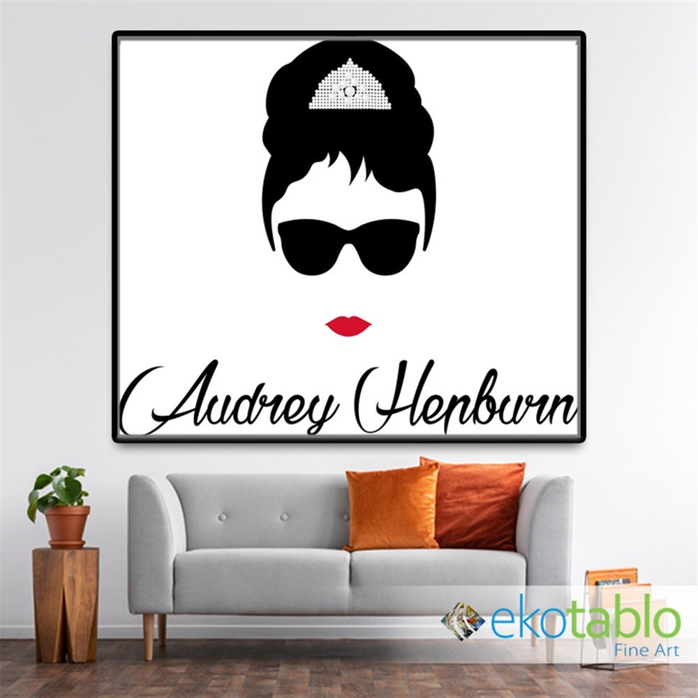 İkonik Audrey Hepburn Kanvas Tablo