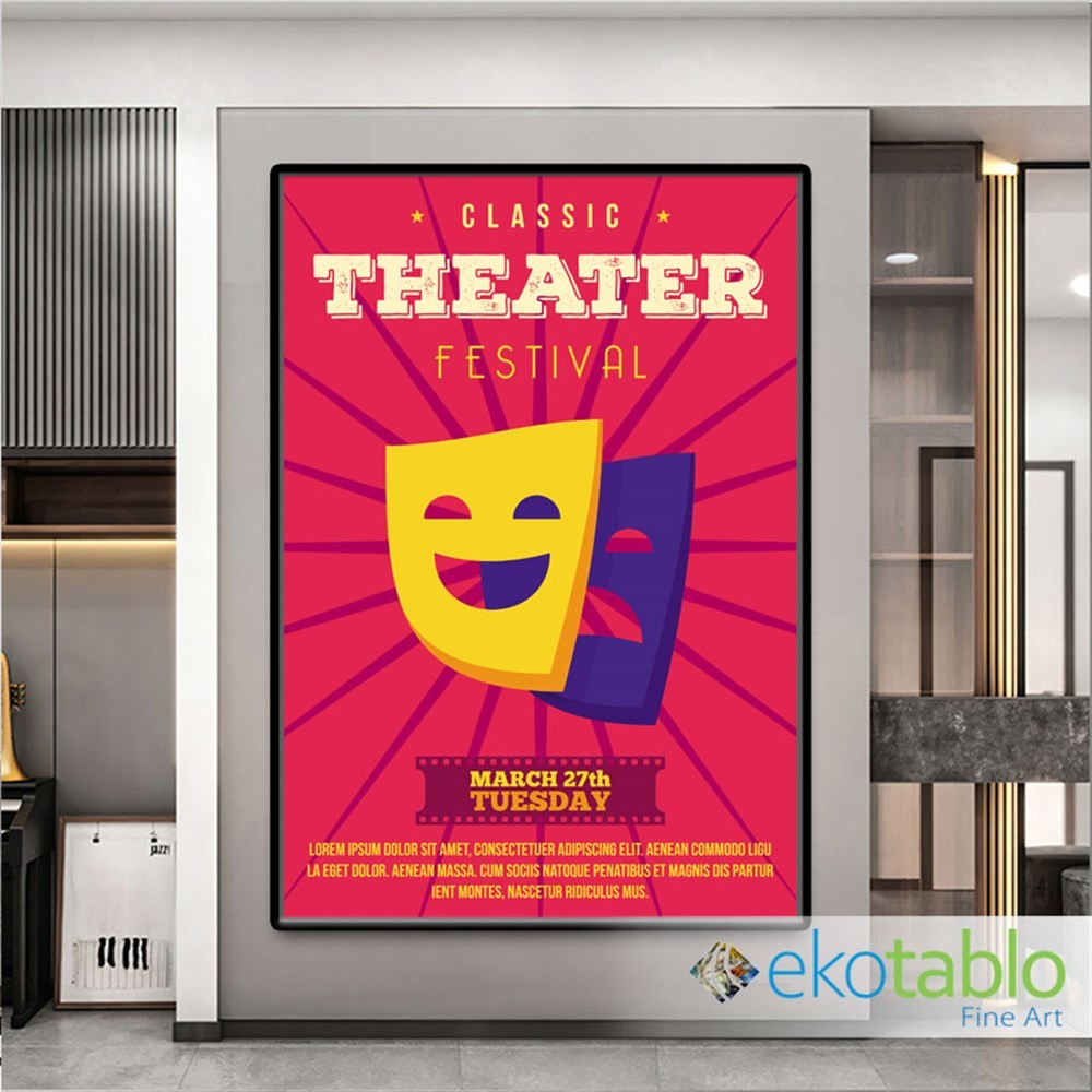 Klasik Tiyatro Festivali Afişi Kanvas Tablo