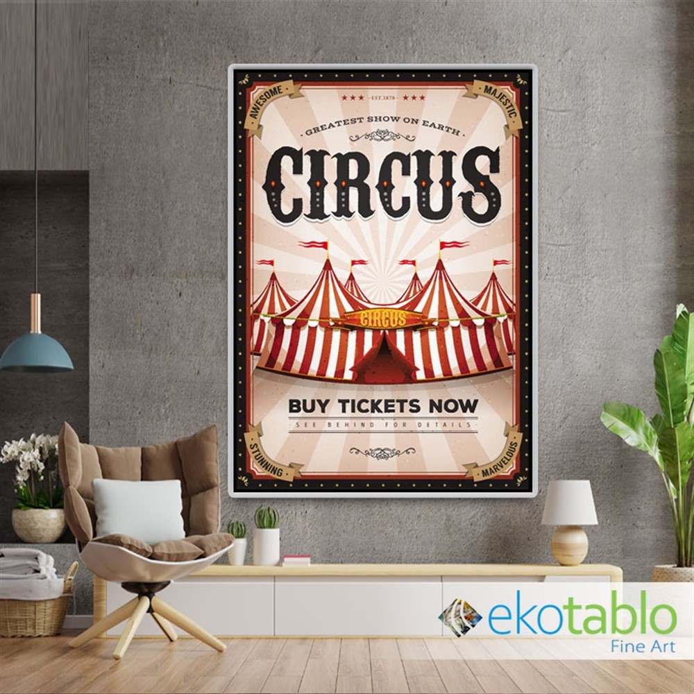 The Circus Retro Kanvas Tablo