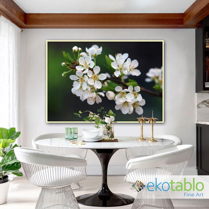 Çiçek Açmış Ağaç Dalı Kanvas Tablo image