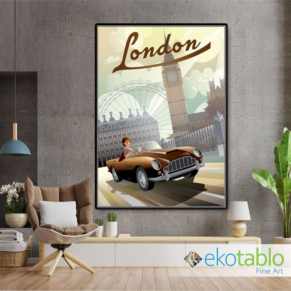 Aston Martin Londra Afiş Kanvas Tablo image
