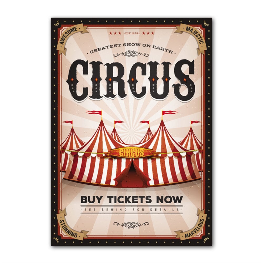 The Circus Retro Kanvas Tablo