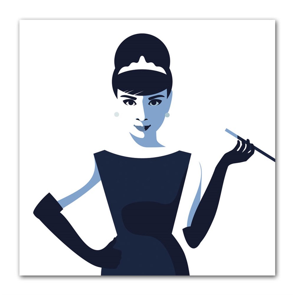 Zarif Audrey Hepburn Kanvas Tablo