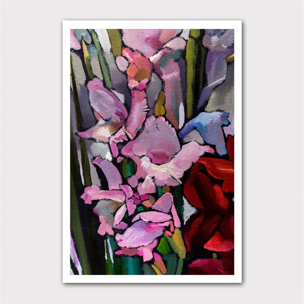 Pink Flower Abstract Kanvas Tablo
