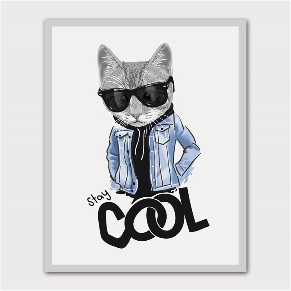 Stay Cool Kitty Kanvas Tablo