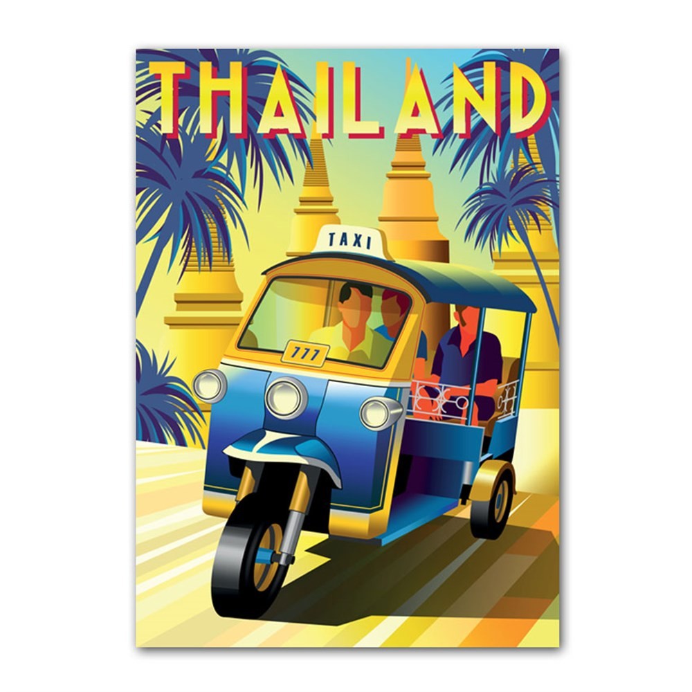 Thailand Retro Kanvas Tablo