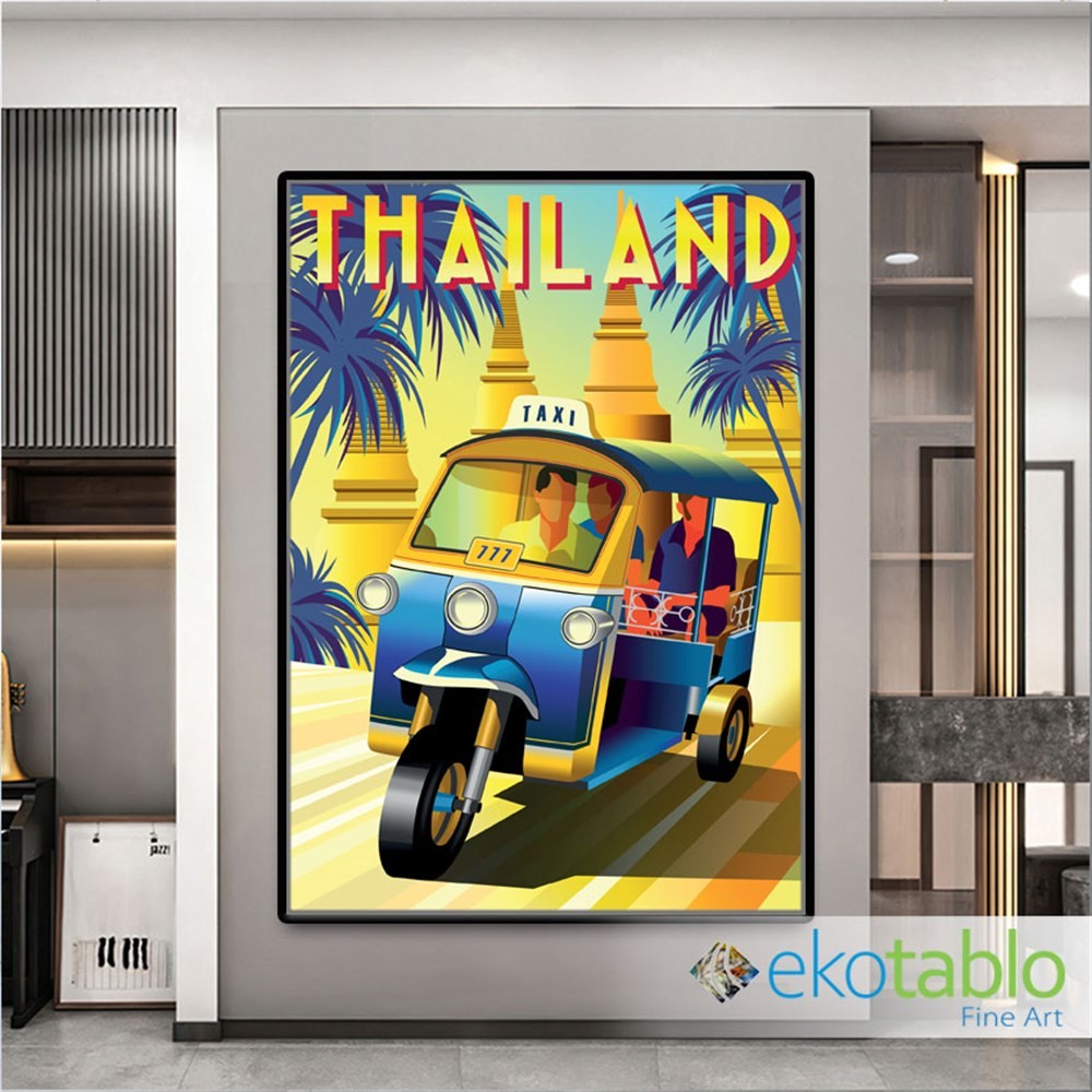 Thailand Retro Kanvas Tablo