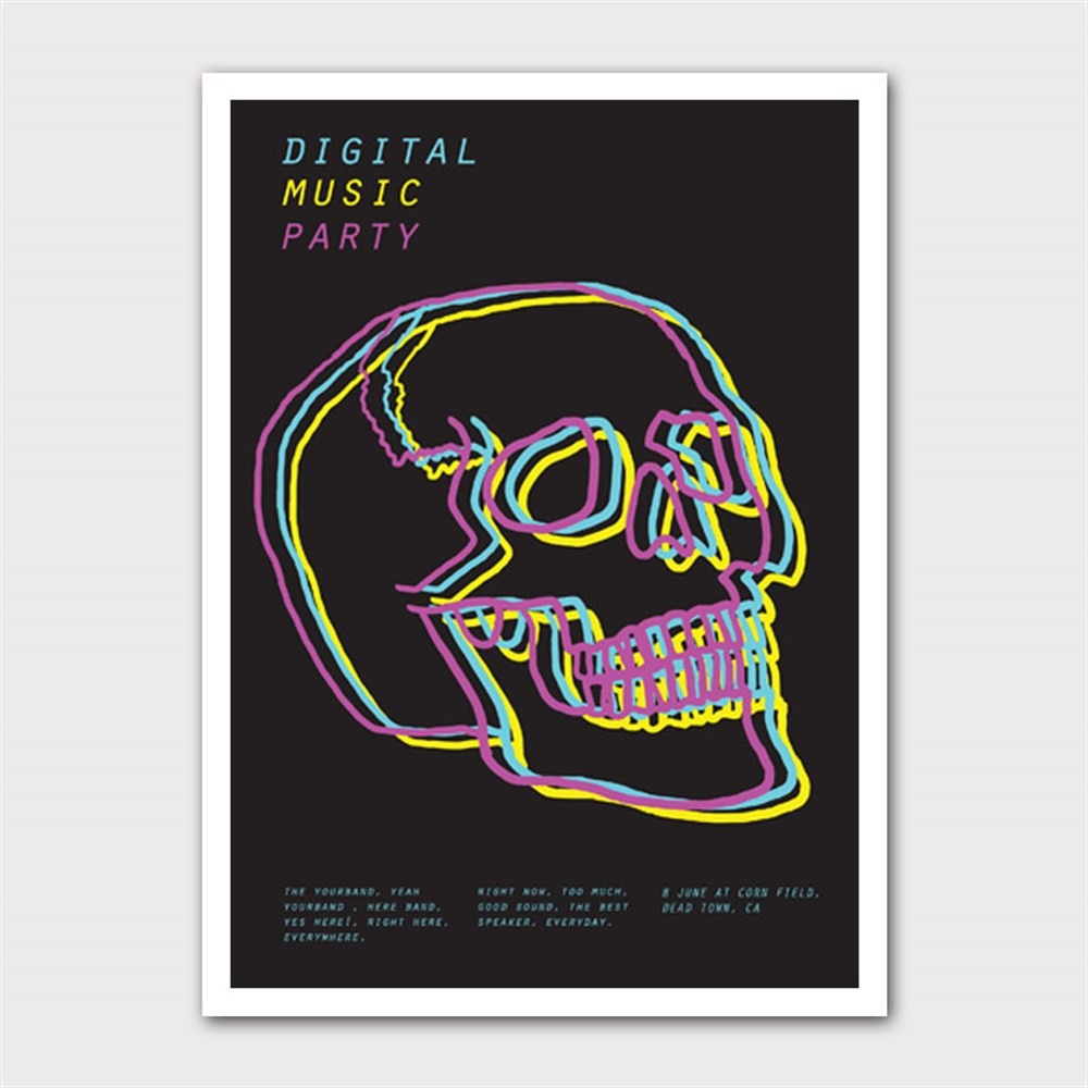 Digital Music Party Kanvas Tablo