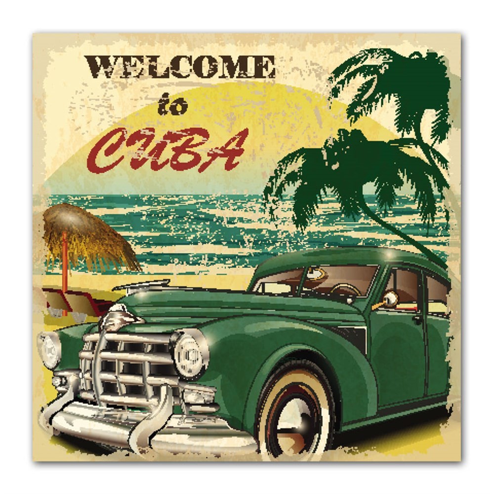 Welcome To Cuba Kanvas Tablo