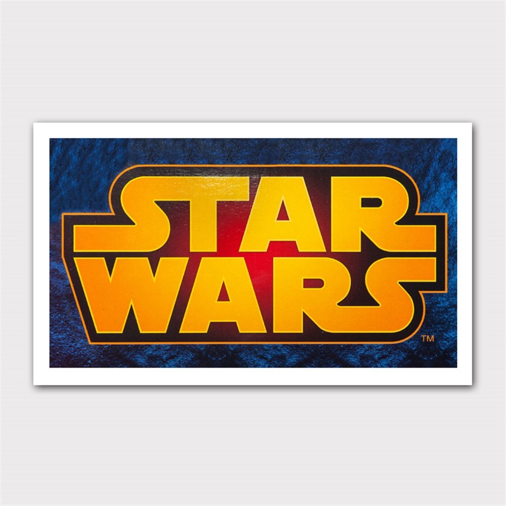 Sarı Mavi Star Wars Logo Kanvas Tablo