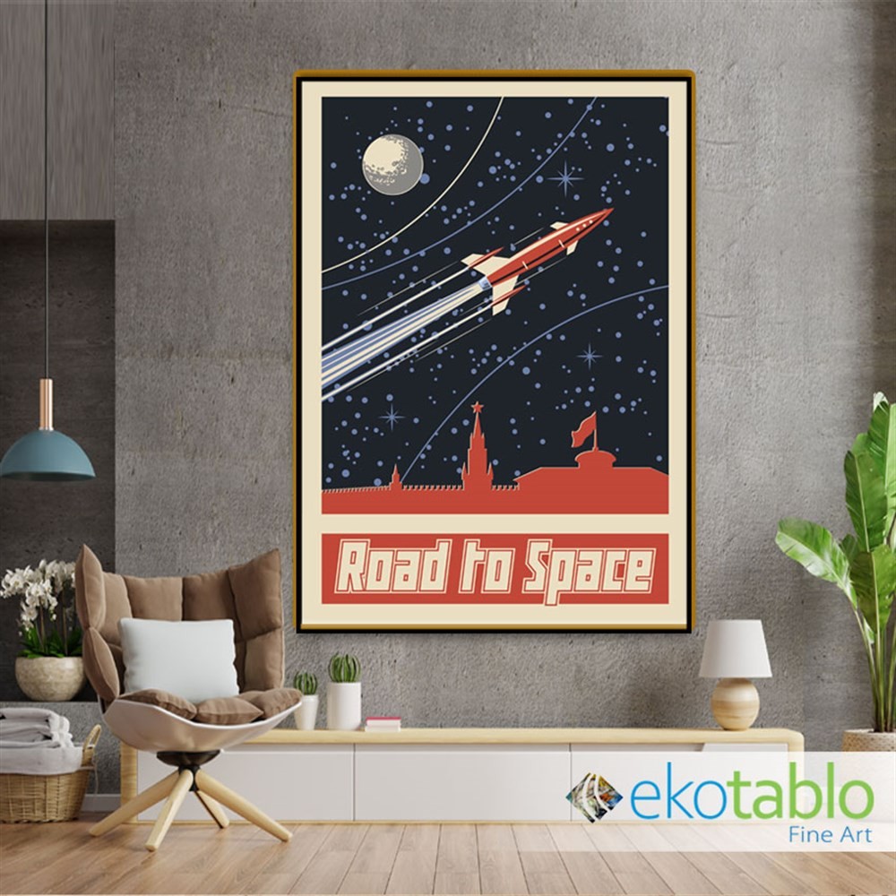 Road to Space Retro Kanvas Tablo main variant image