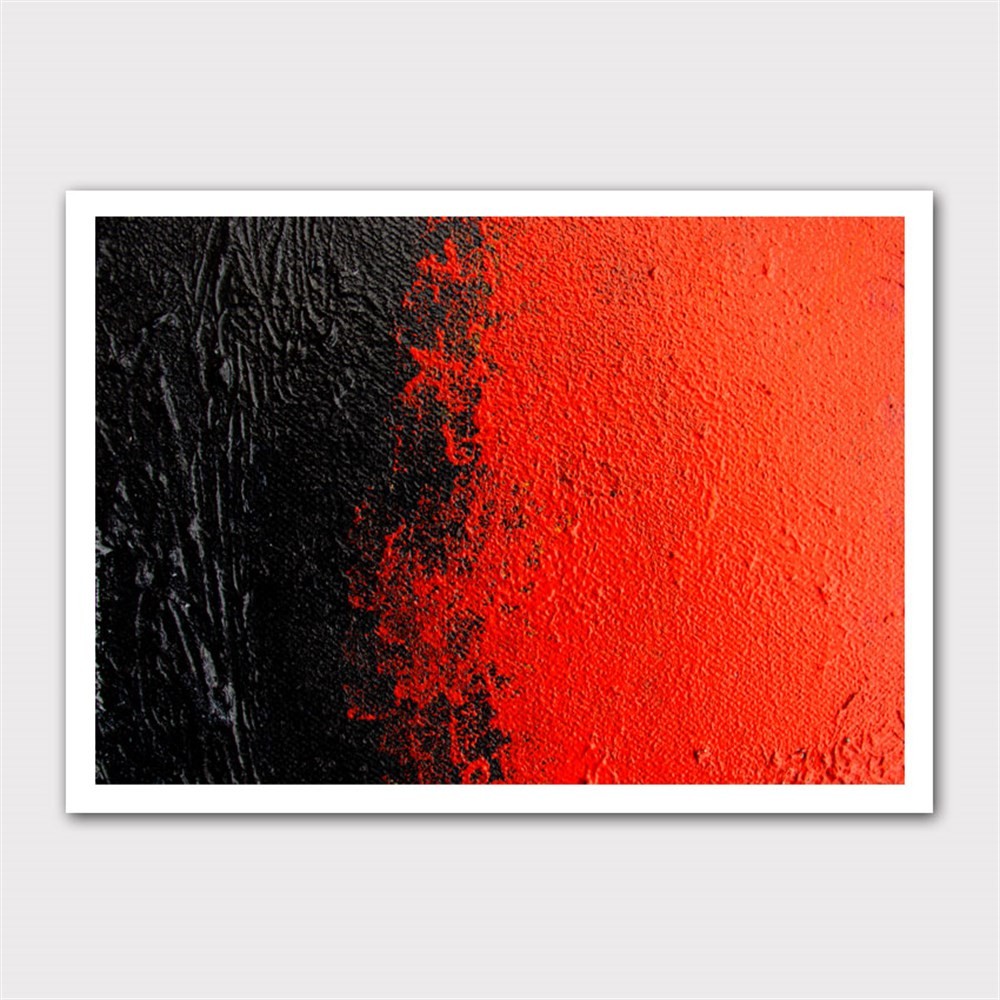 Soyut Siyah - Kırmızı Kanvas Tablo