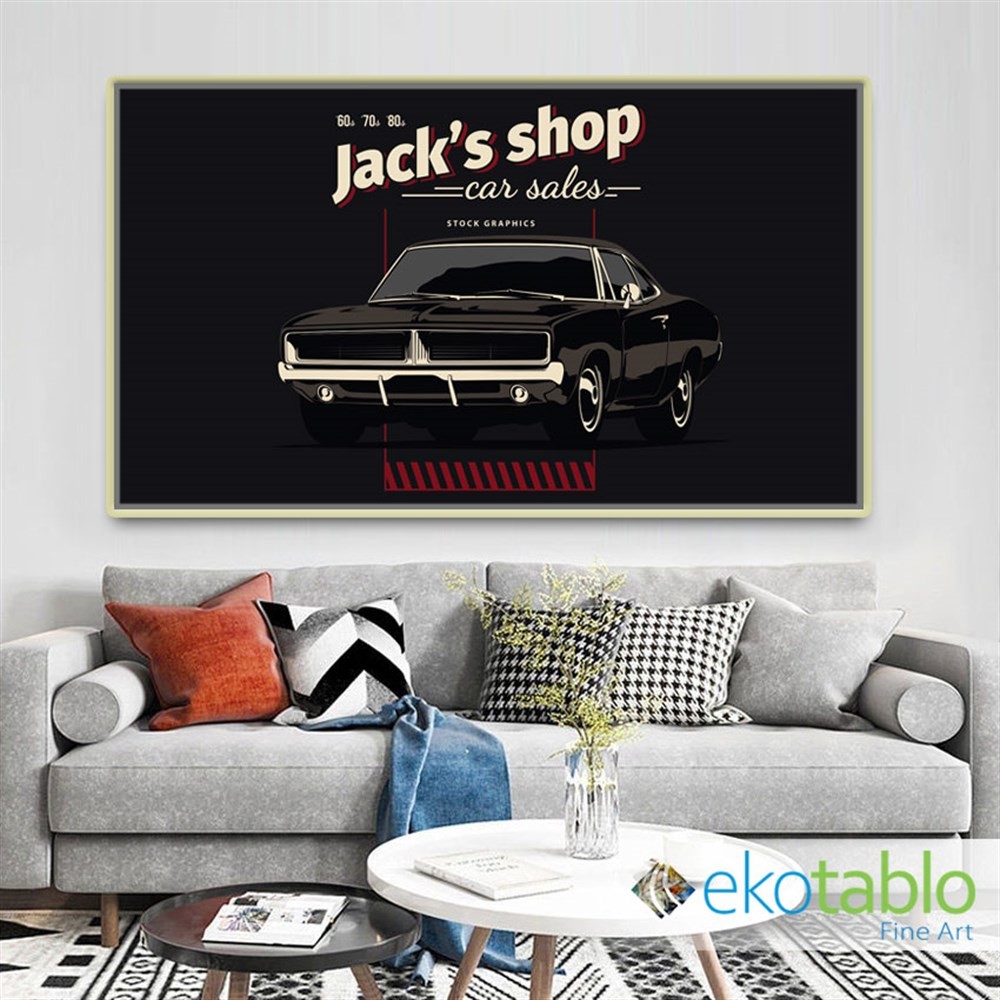Jack's Shop Retro Kanvas Tablo