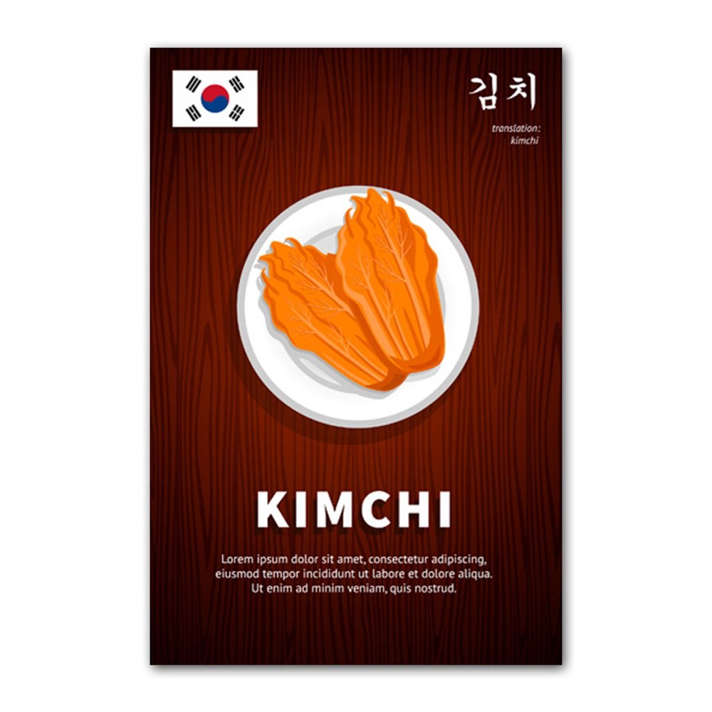 Kimchi Afişi Kanvas Tablo