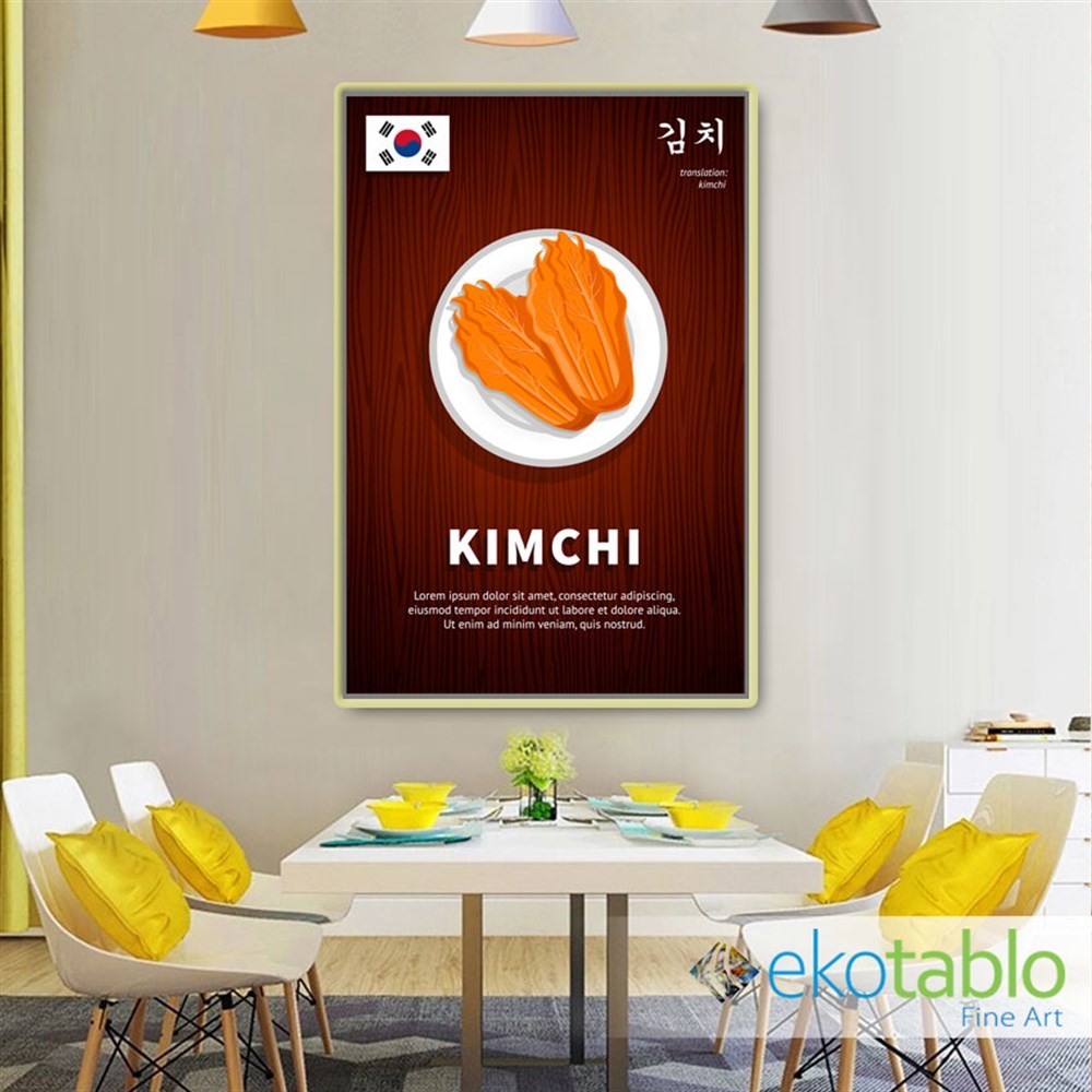 Kimchi Afişi Kanvas Tablo