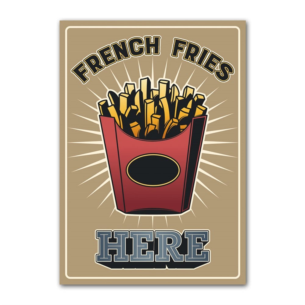 French Fries Here Kanvas Tablo