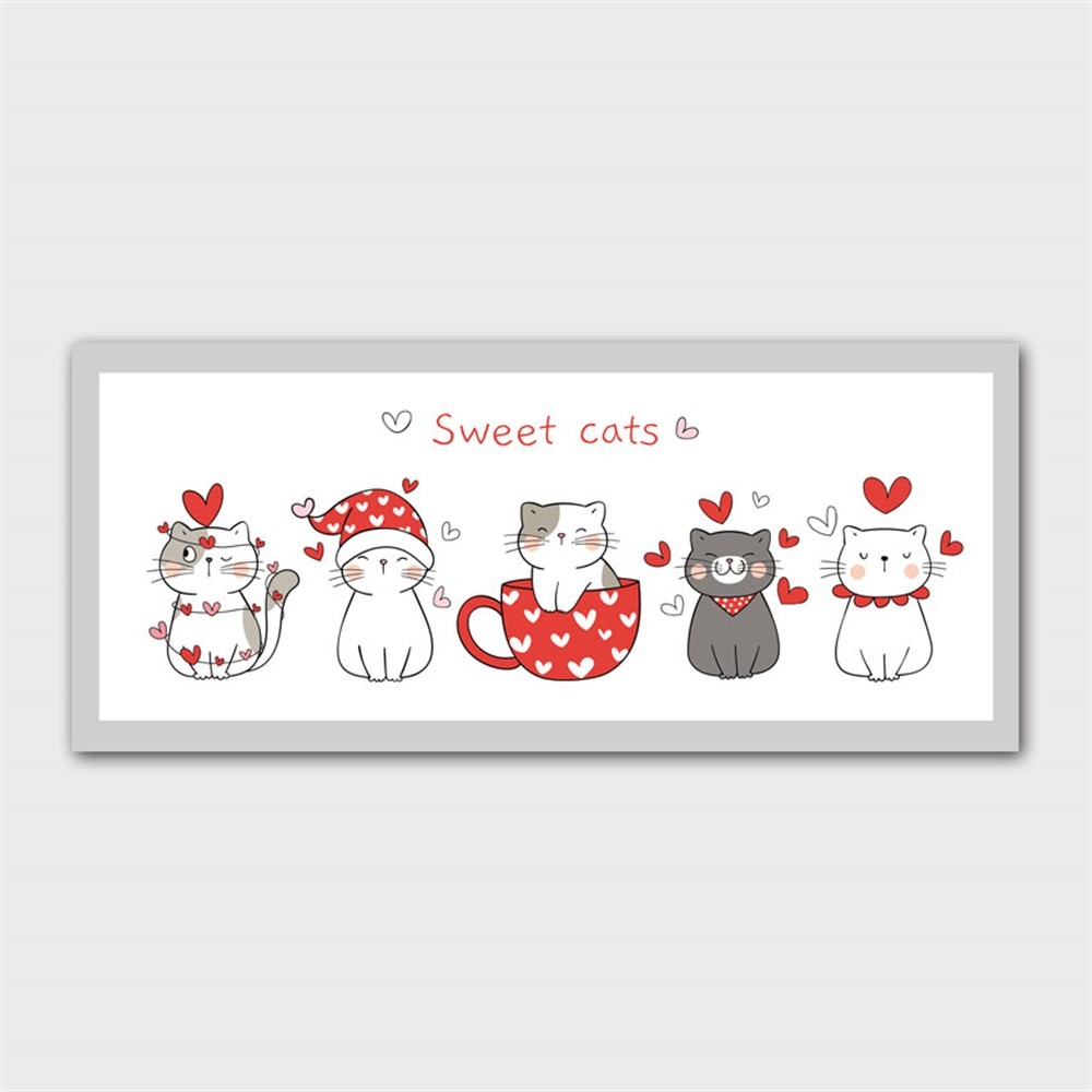 Sweet Cats Grubu Kanvas Tablo