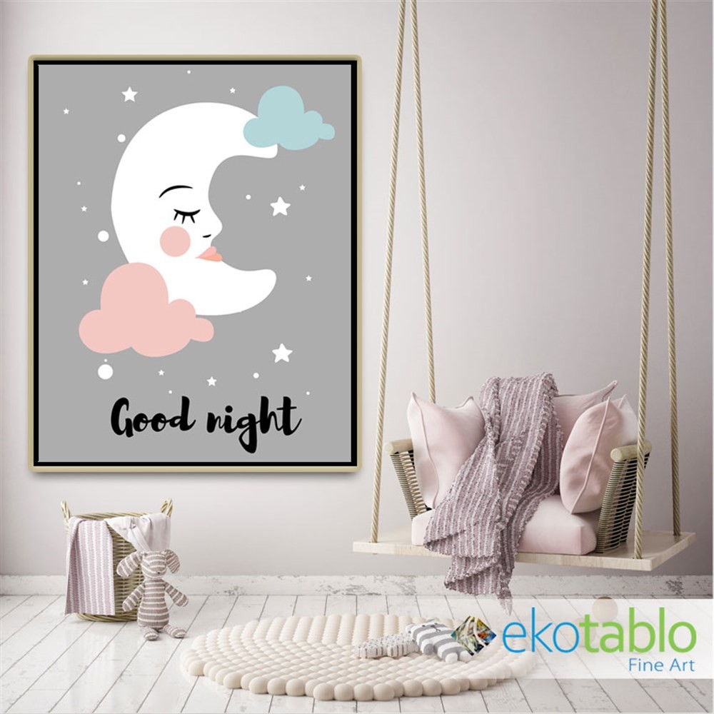 Good Night Moon Kanvas Tablo