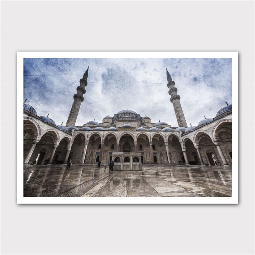 Süleymaniye Camii Avlusu Kanvas Tablo