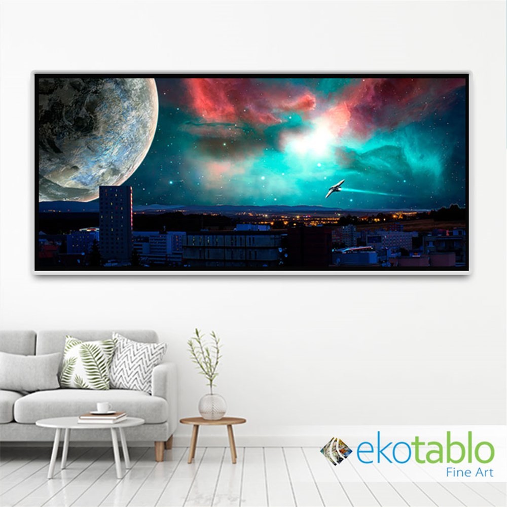 Ay ve Gökyüzü Kanvas Tablo main variant image