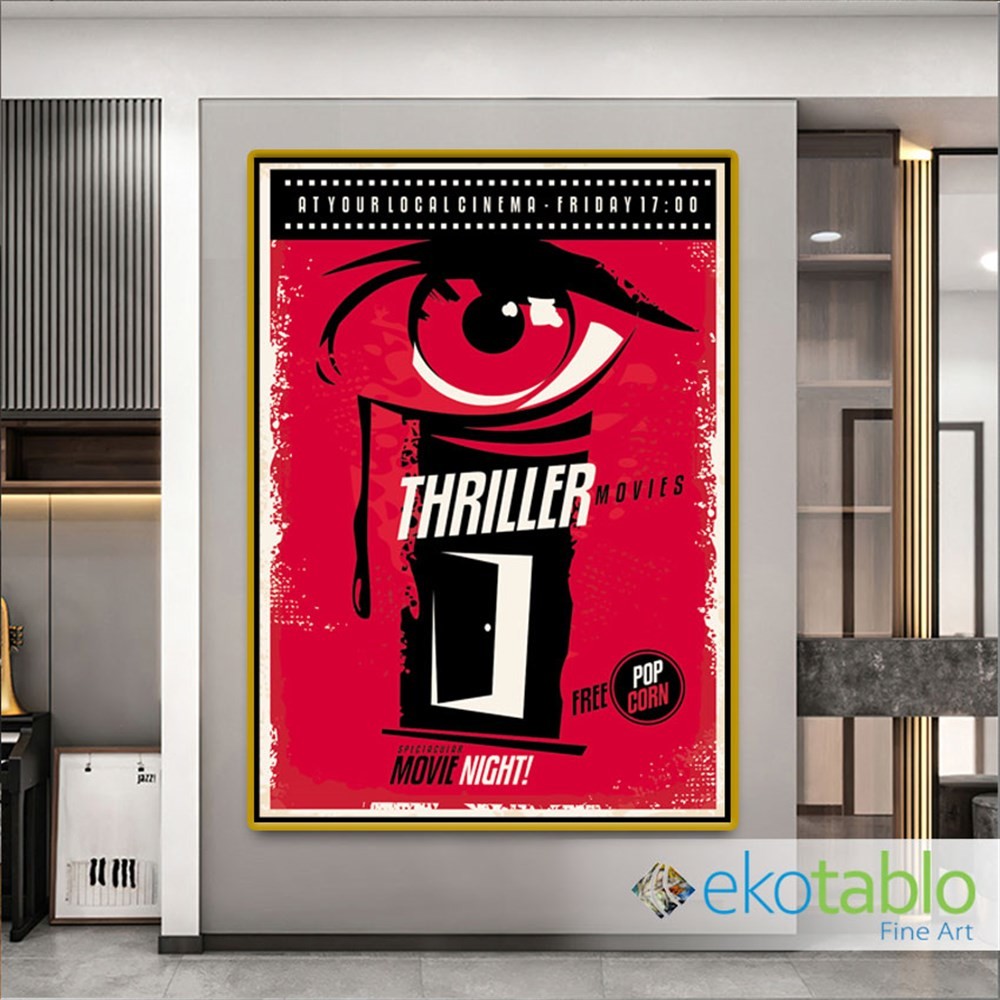 Thriller Movies Retro Kanvas Tablo main variant image