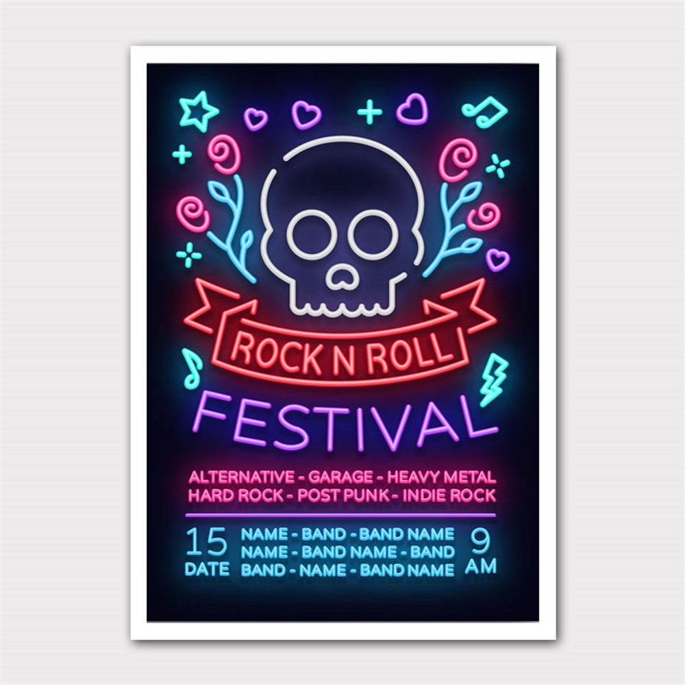 Rock n Roll Festival Kanvas Tablo