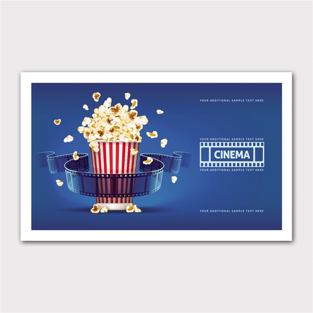 Pop Corn Cinema Afişi Kanvas Tablo