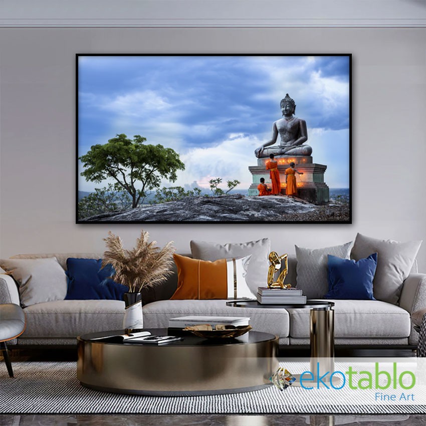 Buda ve Budistler Kanvas Tablo image