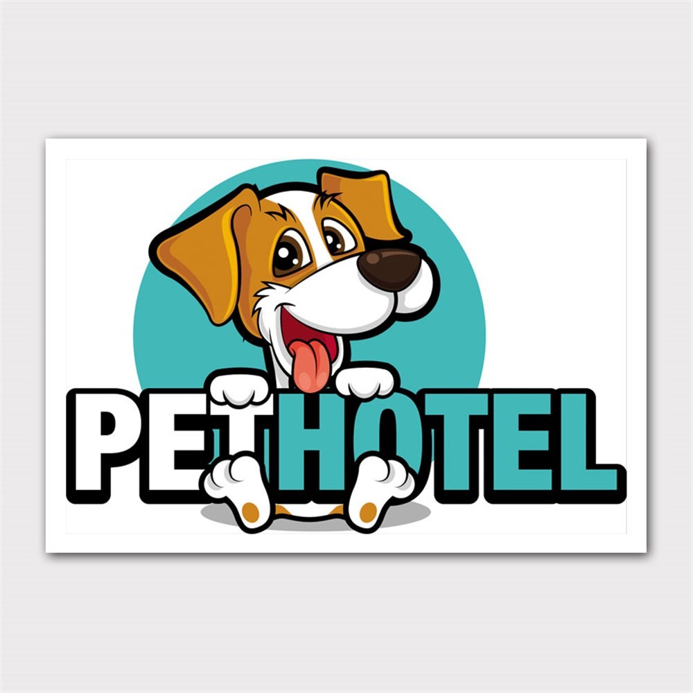 Pet Hotel Tabelası Kanvas Tablo