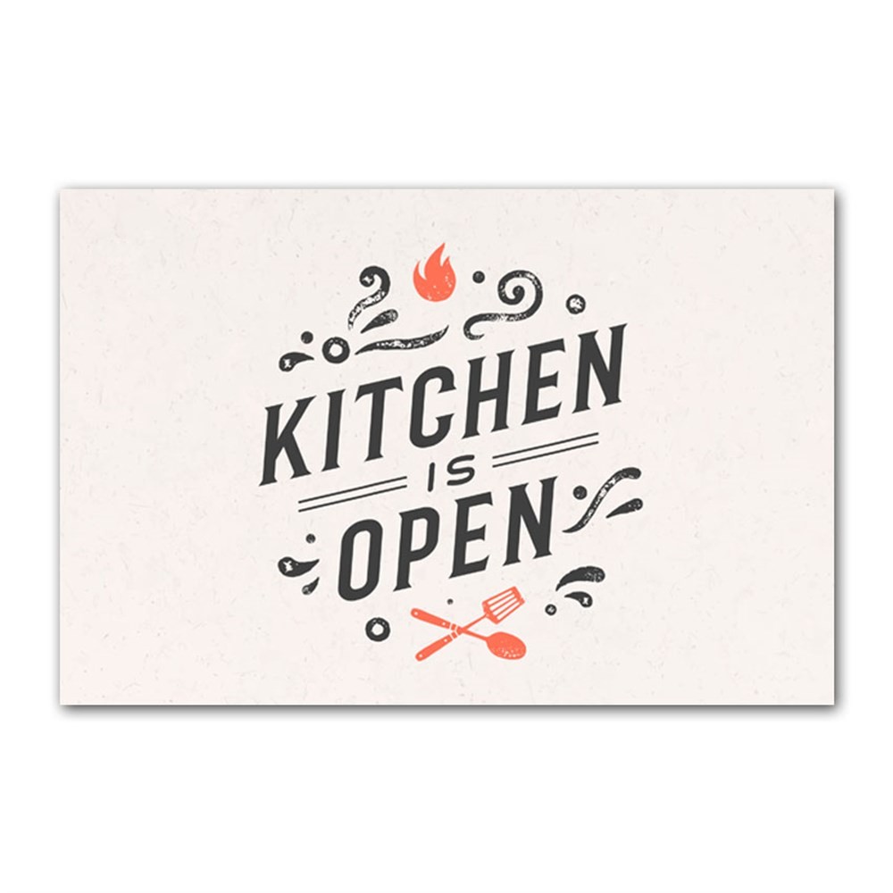 Kitchen is Open Kanvas Tablo