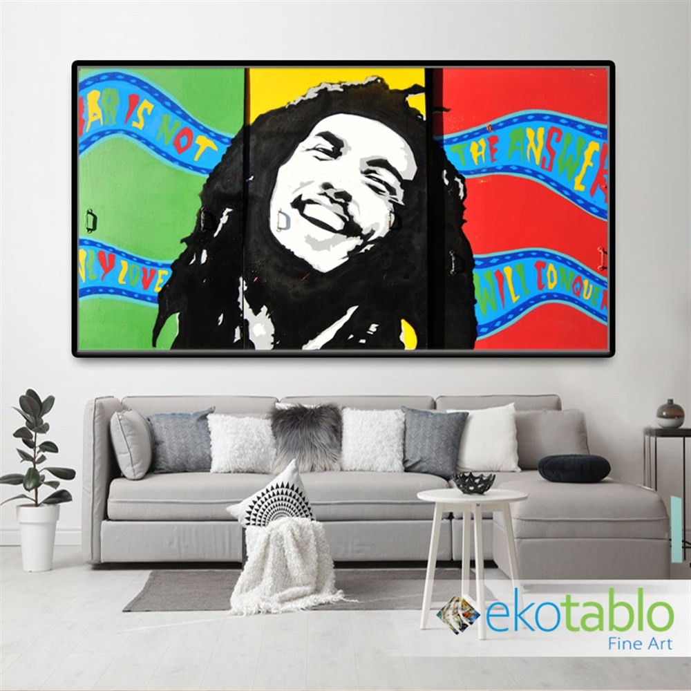 Savaş Karşıtı Bob Marley Kanvas Tablo