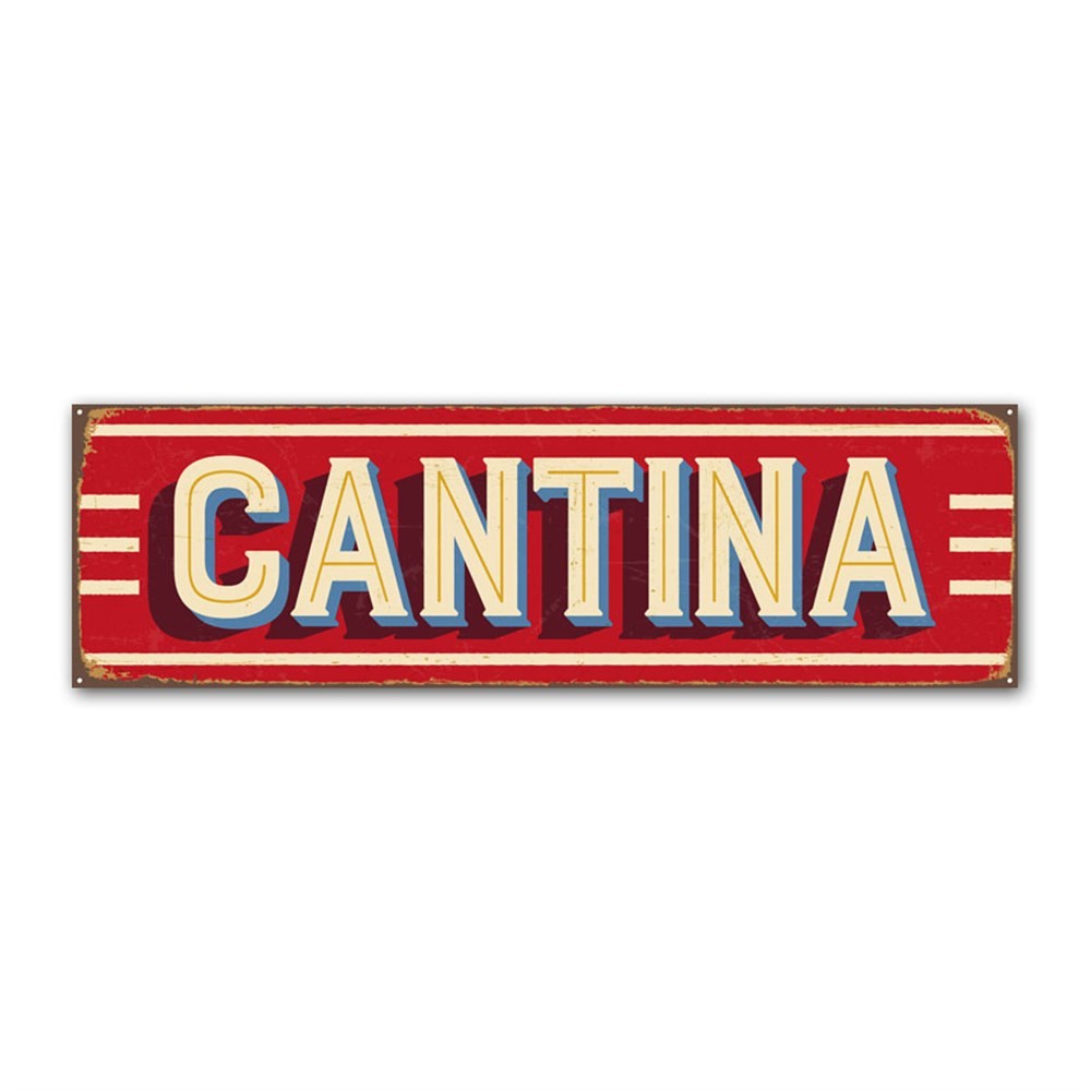 Red Cantina Retro Kanvas Tablo
