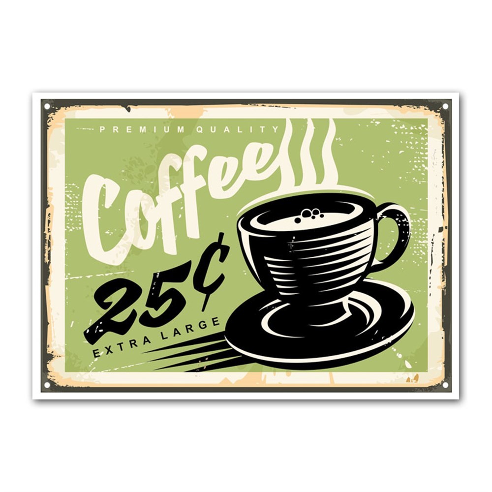 Coffee 25ct Retro Kanvas Tablo
