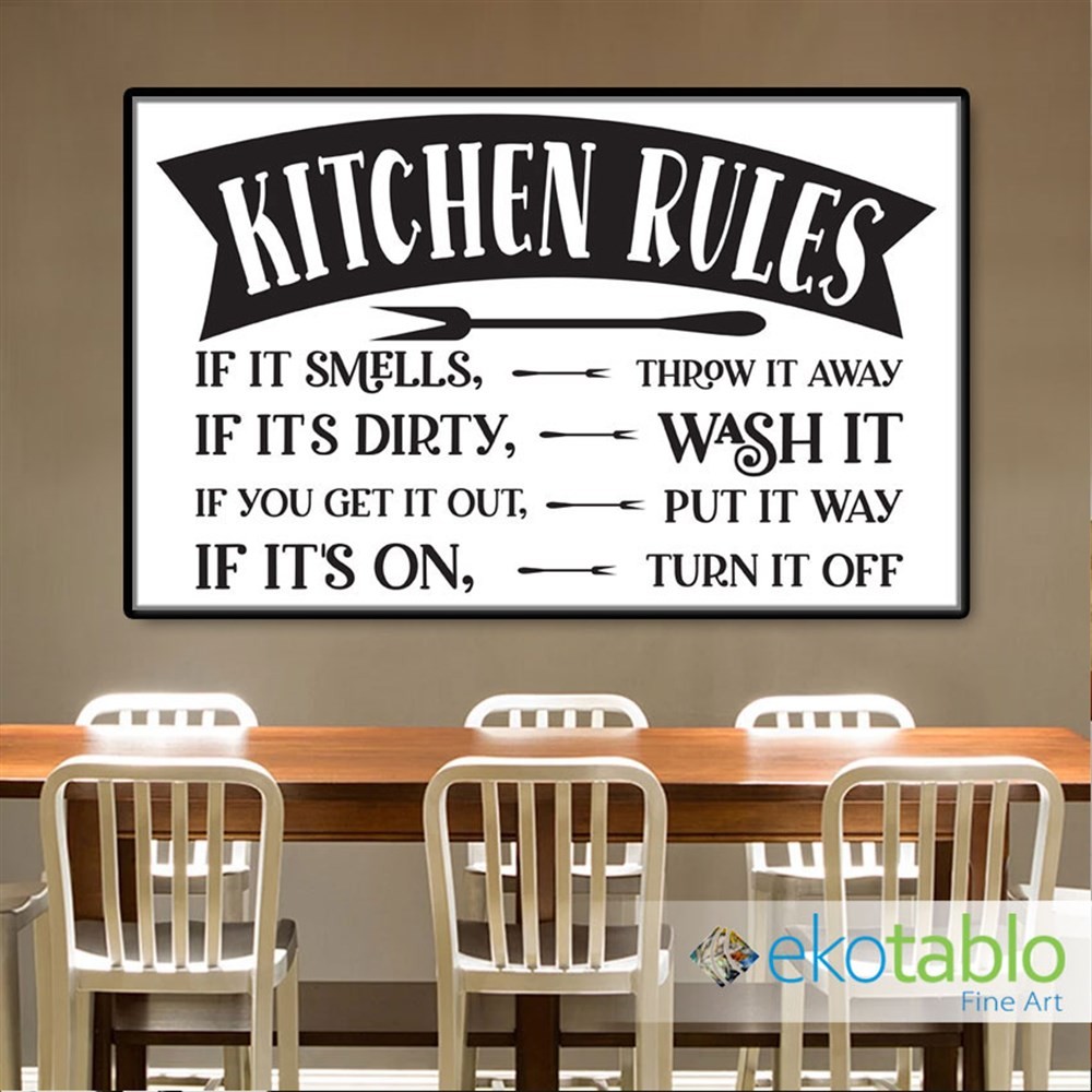 Mutfağımın Kuralları Kanvas Tablo