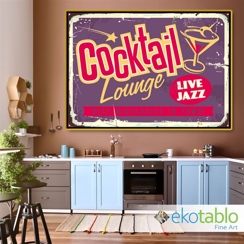 Coctail Lounge Live Jazz Retro Kanvas Tablo main variant image