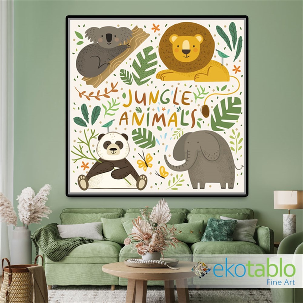 Jungle Animals Kanvas Tablo