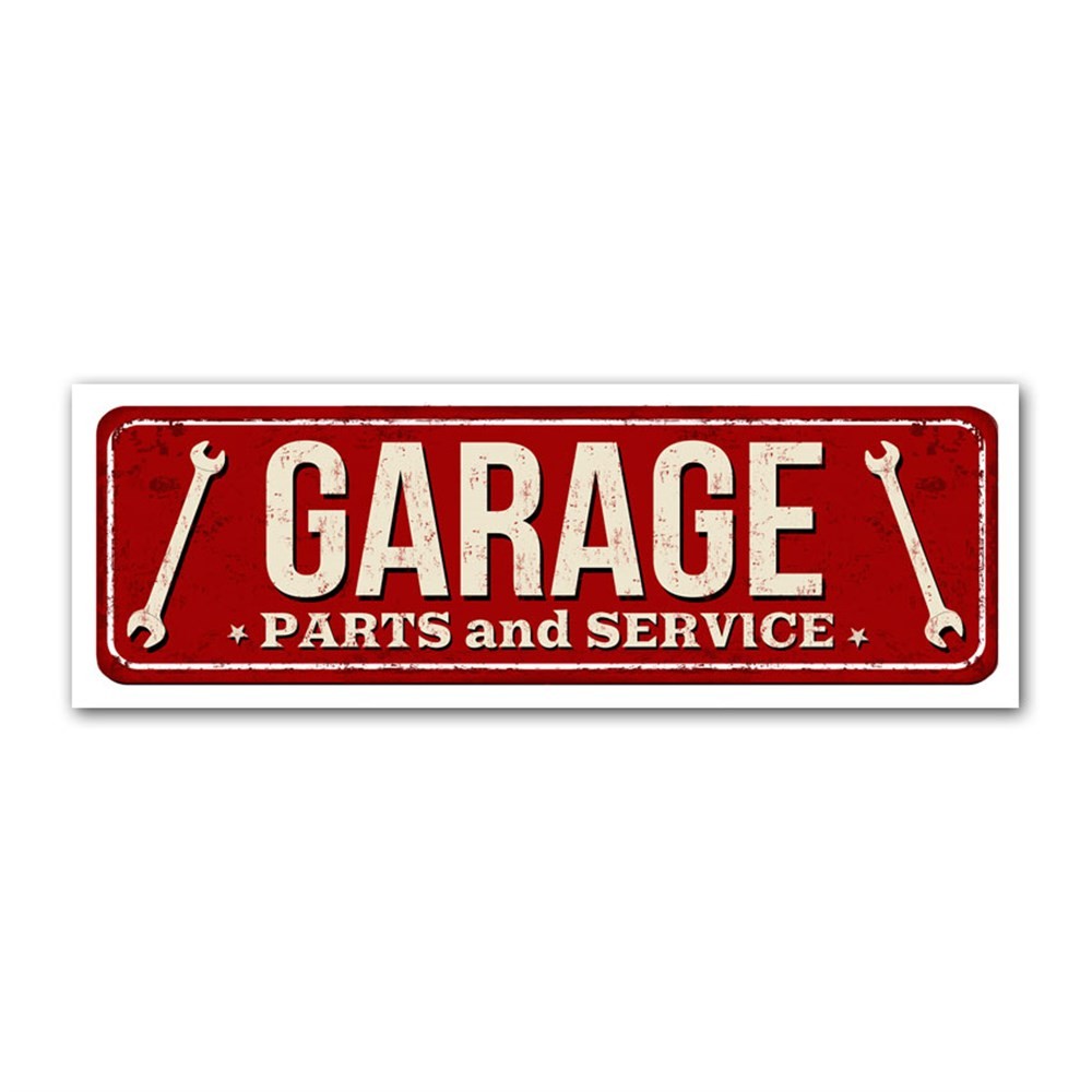 Garage Parts And Service Retro Kanvas Tablo