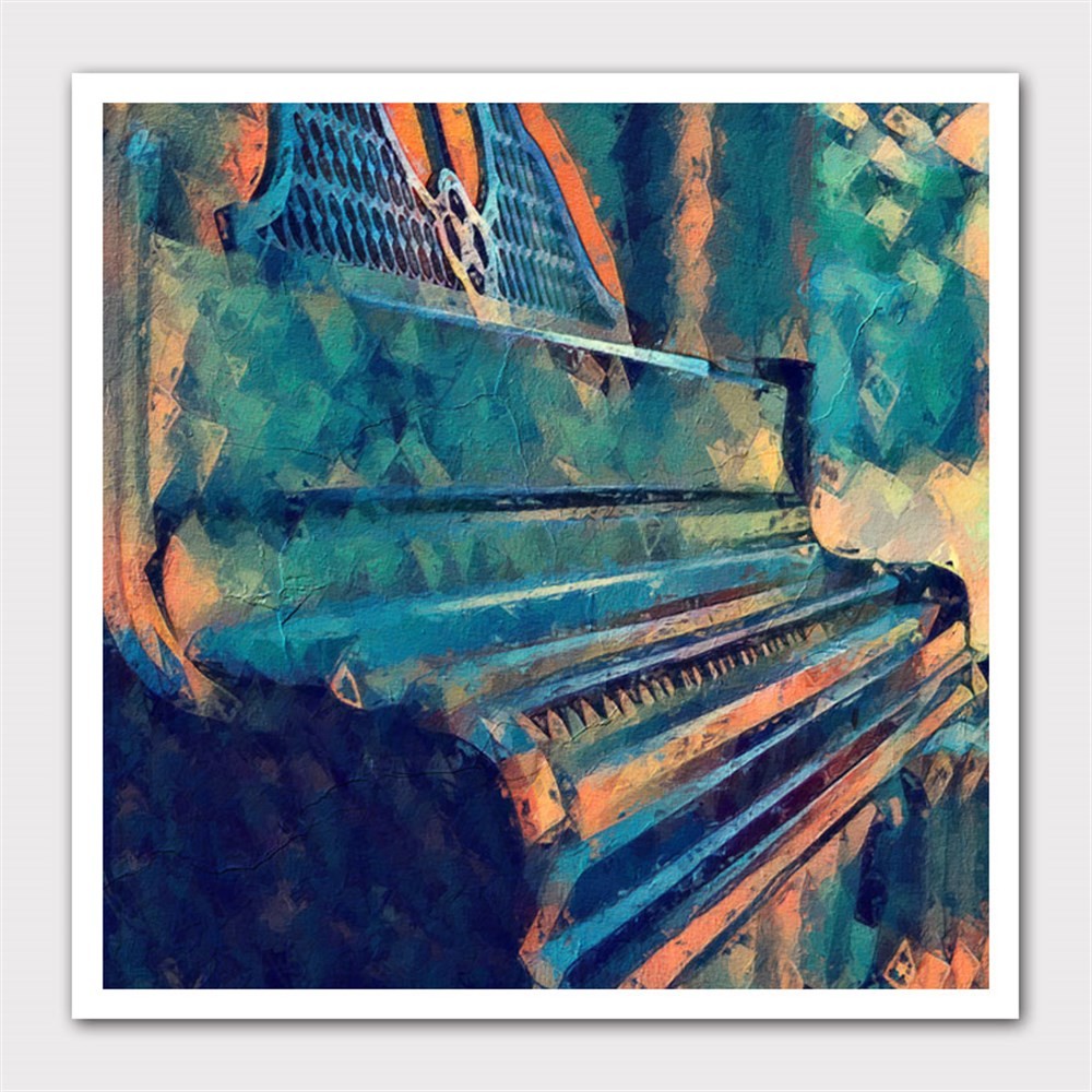 Soyut Renkli Piano Kanvas Tablo