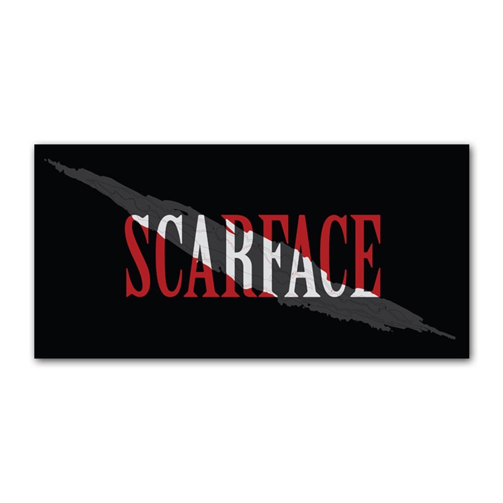 Siyah Fonlu Scarface Afişi Kanvas Tablo